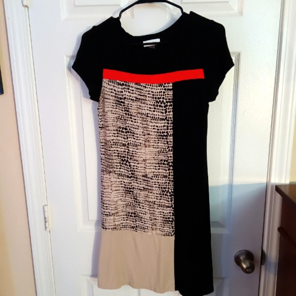 Calvin Klein dress with animal print